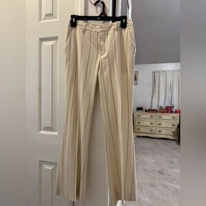 Worthington Cream Pinstripe Dress Pants